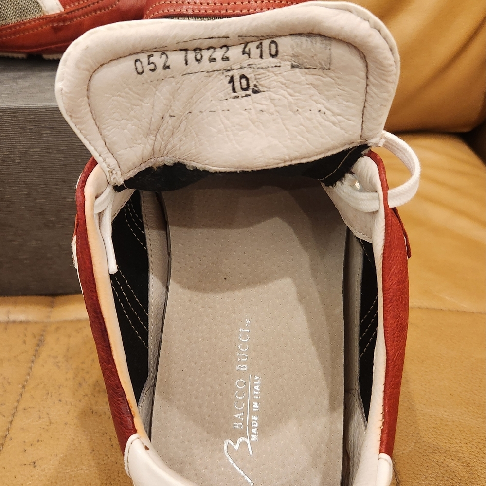 Bacco Bucci Red and White Sneakers Retro-Inspired Design - Picture 4 of 7